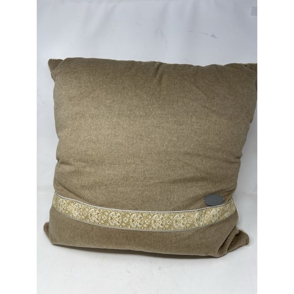 Glass Beaded Pillow By Elizabeth Phillips Handmade Rare EUC 22x22 - Picture 8 of 12